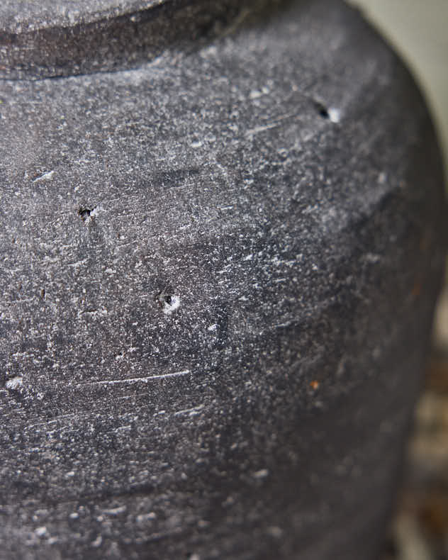 Ash Grey Stone Vase