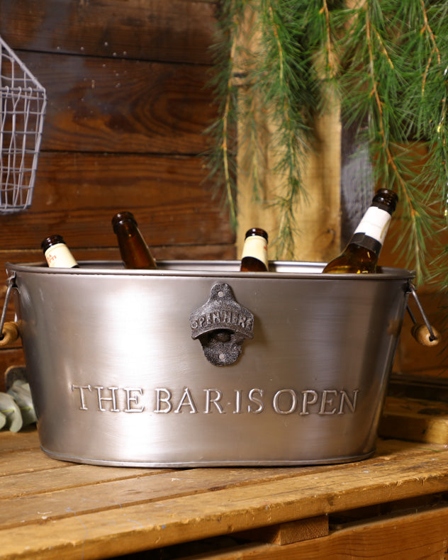 The Bar is Open Beer Bottle Bucket