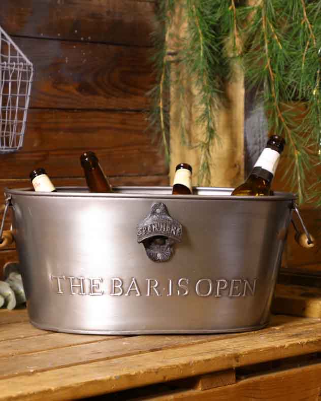 The Bar is Open Beer Bottle Bucket
