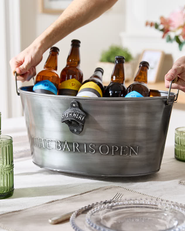 The Bar is Open Beer Bottle Bucket