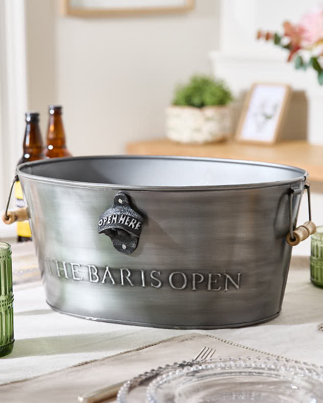 The Bar is Open Beer Bottle Bucket