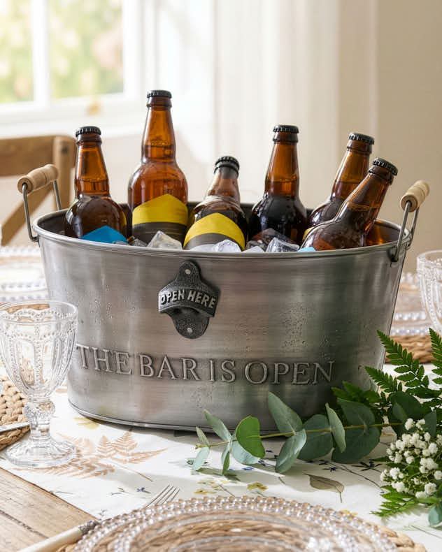 The Bar is Open Beer Bottle Bucket