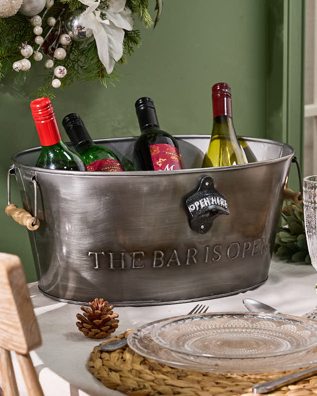 The Bar is Open Beer Bottle Bucket