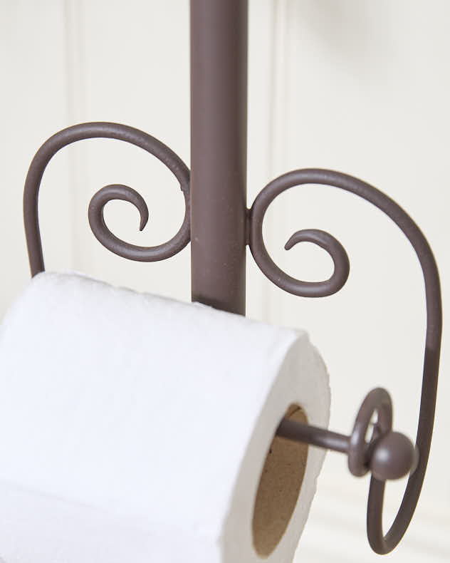 Scrolled Freestanding Toilet Roll Holder