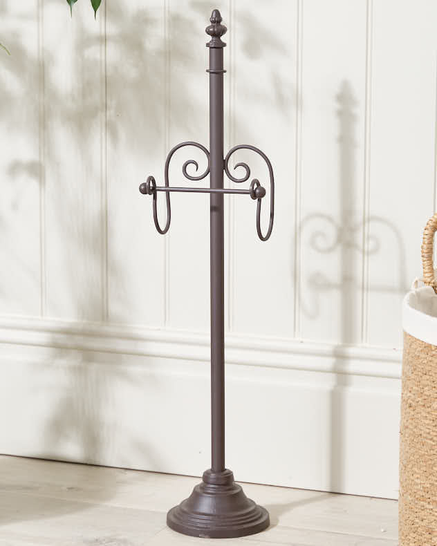 Scrolled Freestanding Toilet Roll Holder