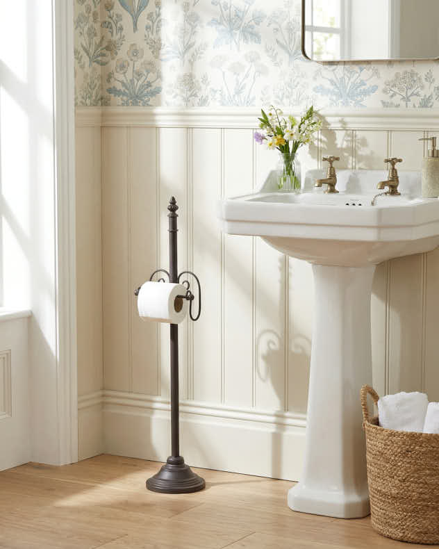 Toilet Roll Holders - Scrolled Freestanding Toilet Roll Holder