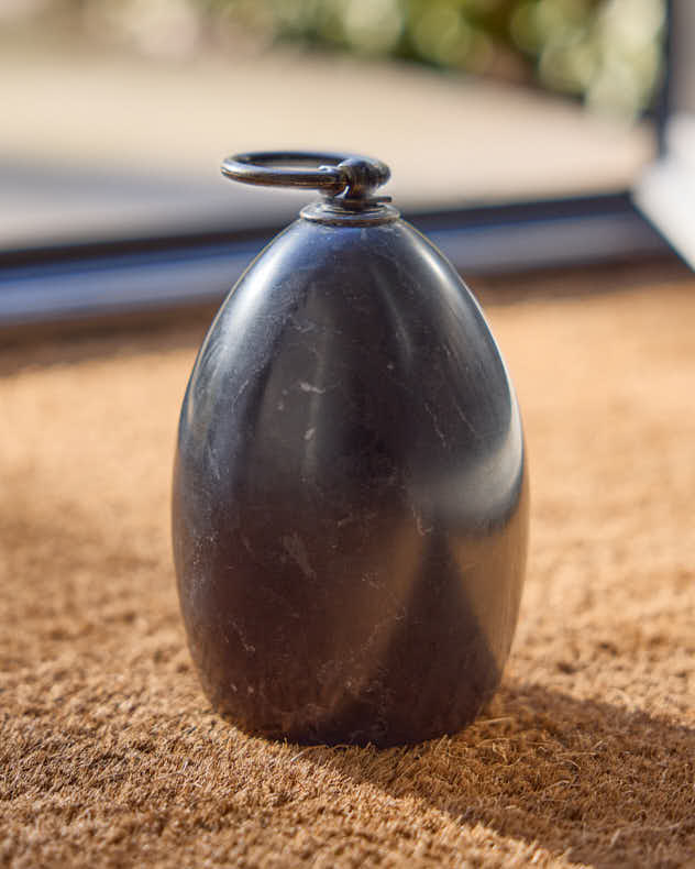 Black Marble Door Stop