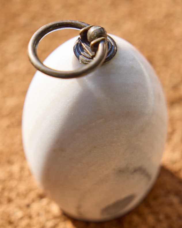 Door Stops - White Marble Door Stop