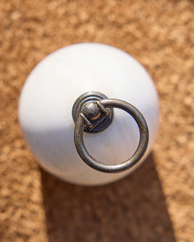 Door Stops - White Marble Door Stop