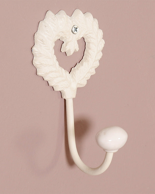 Isabelle Ivory Heart Shaped Wall Hook
