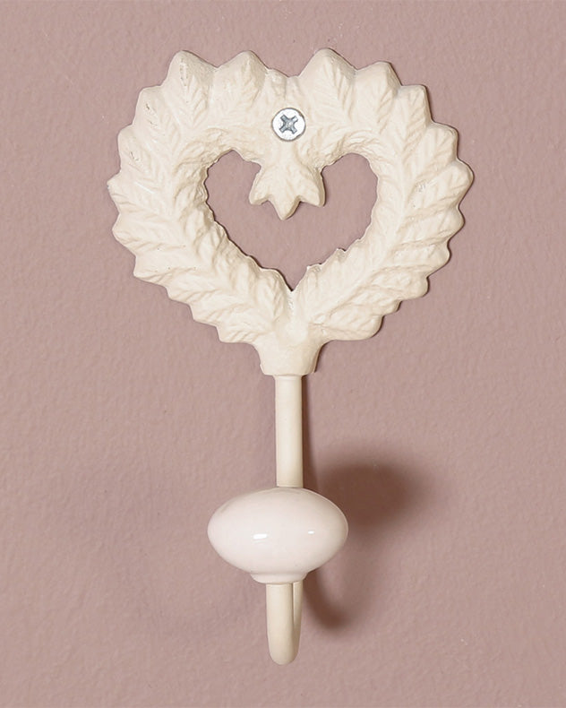 Isabelle Ivory Heart Shaped Wall Hook
