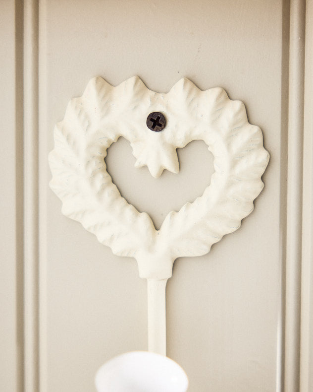 Isabelle Ivory Heart Wall Hook