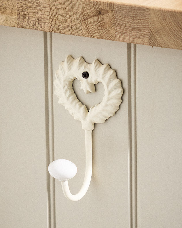 Isabelle Ivory Heart Wall Hook