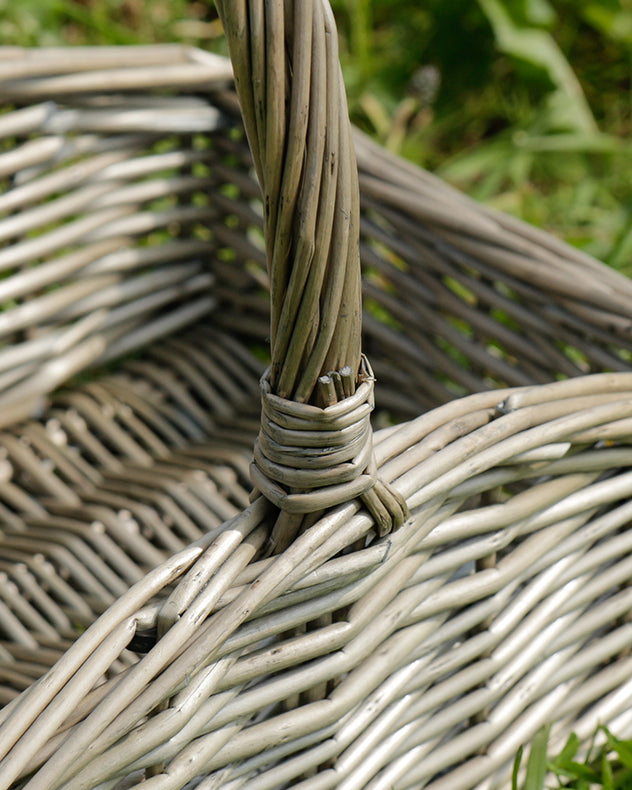 Vintage Wicker Gardening Trug Basket