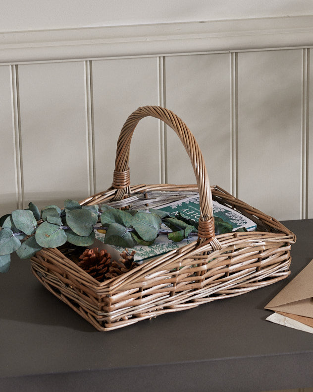 Vintage Wicker Gardening Trug Basket