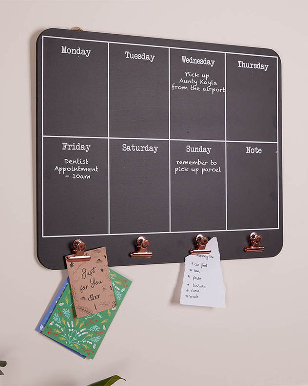 Days of the Week Copper Memo Board