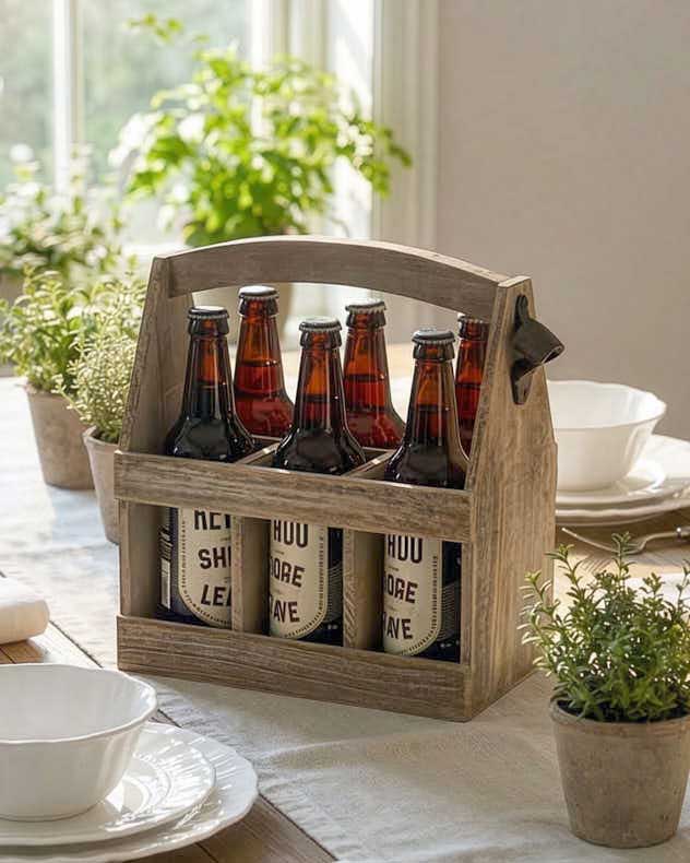 6 Bottle Wooden Beer Crate