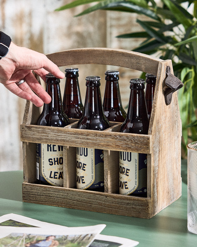 6 Bottle Wooden Beer Crate