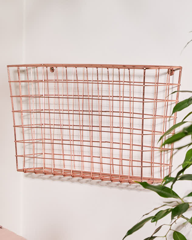 Copper Wall Storage Basket