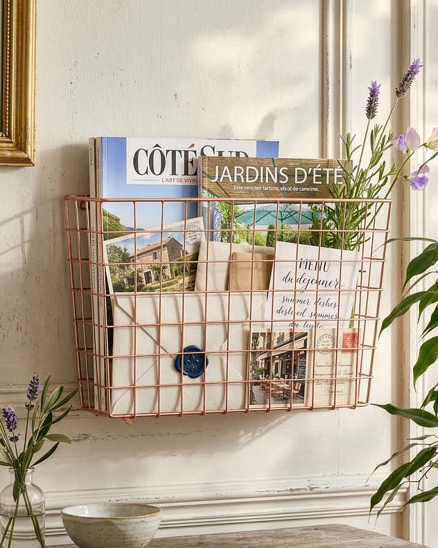 Copper Wall Storage Basket