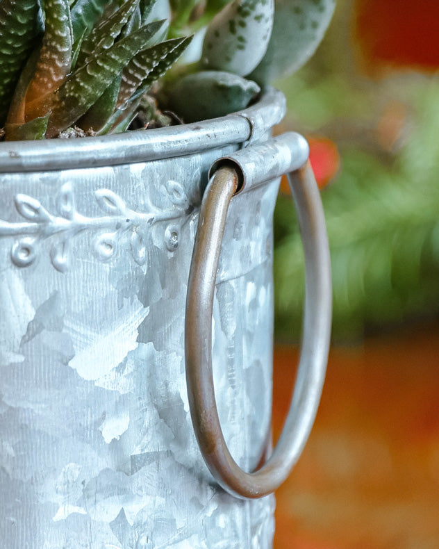 Set of 3 Vintage Zinc Table Centrepieces