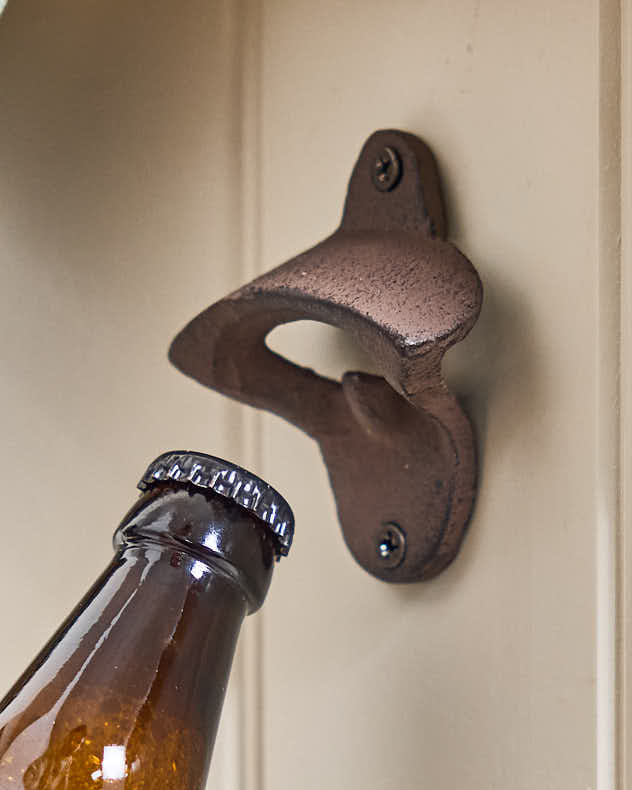 Recycled Iron Bottle Openers - Cast Iron Wall Bottle Opener