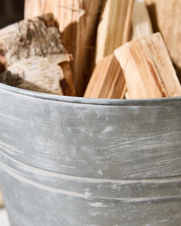 Zinc Kindling Bucket