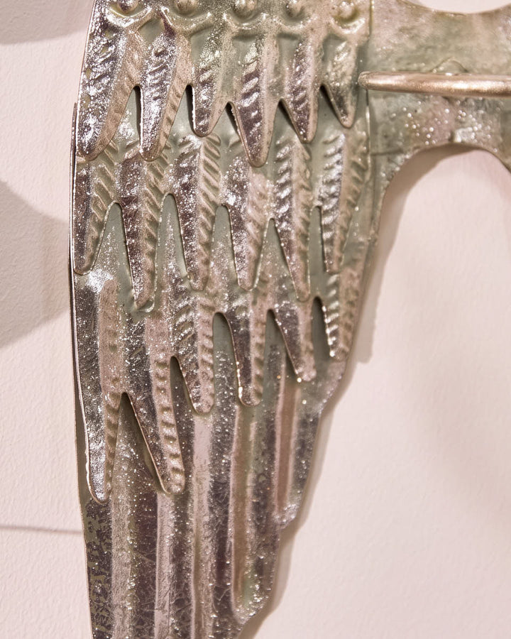 Silver Angel Wings Tealight Holder