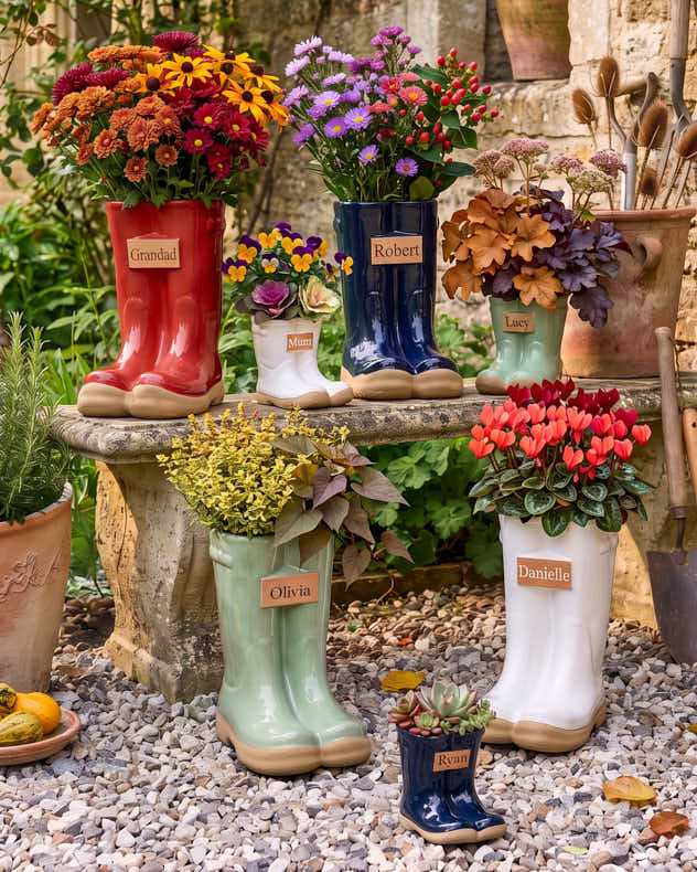 Personalised Welly Boot Planters
