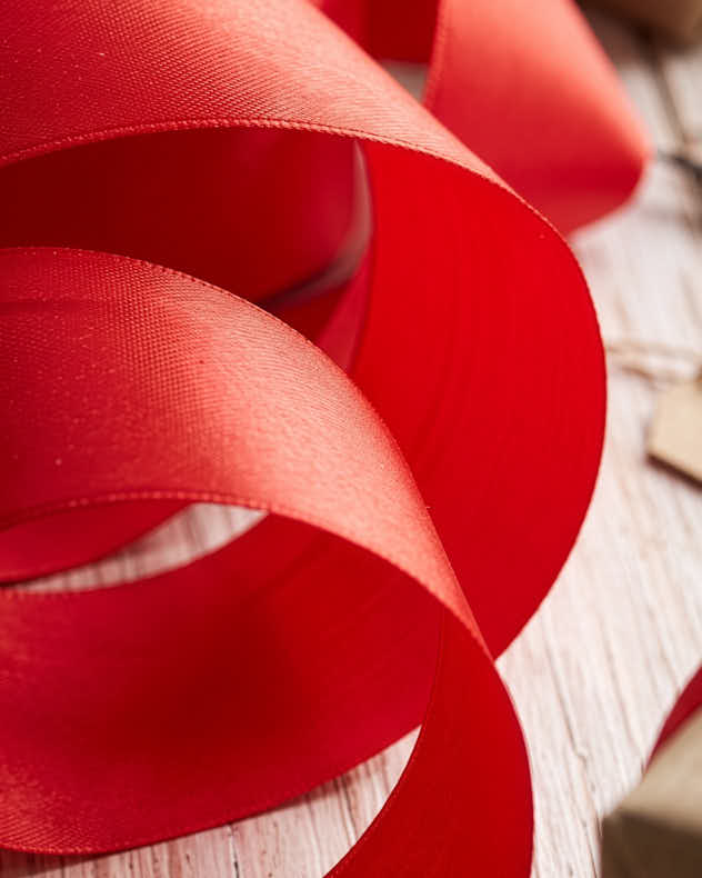 Red Satin Luxury Gift Wrap Ribbon