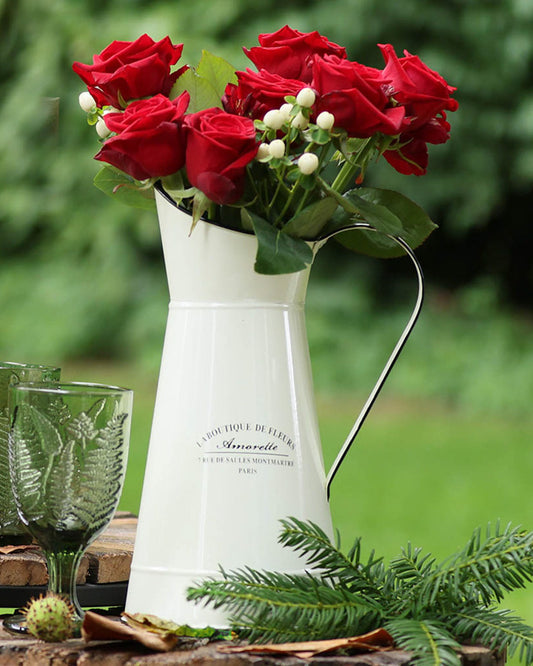 Vintage Style Cream Pitcher Jug Flower Vase