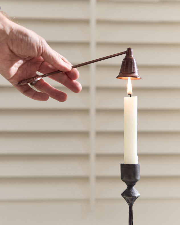Brown Recycled Iron Candle Snuffers - Love Heart Candle Snuffer
