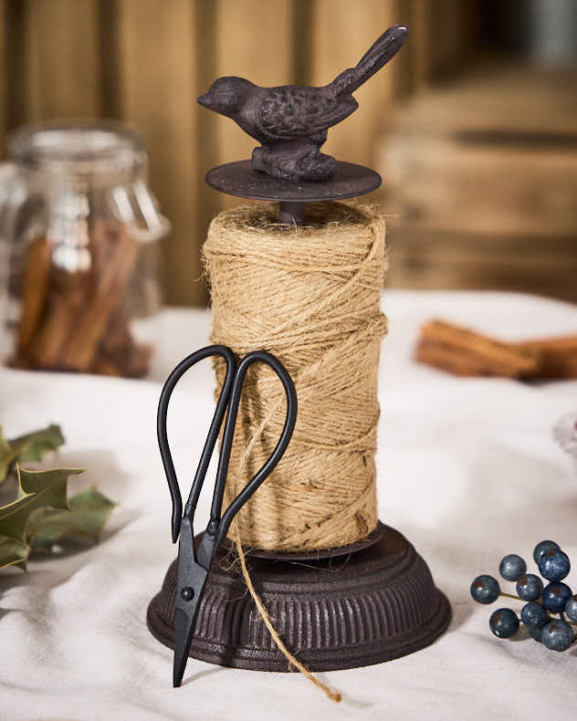 Cast Iron Bird String Dispenser