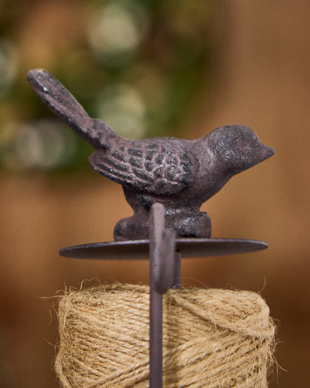 Cast Iron Bird String Dispenser