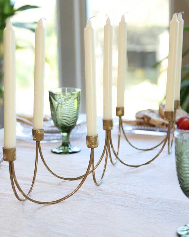 Ornate Golden Wave Candle Holder