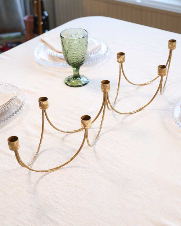 Ornate Golden Wave Candle Holder