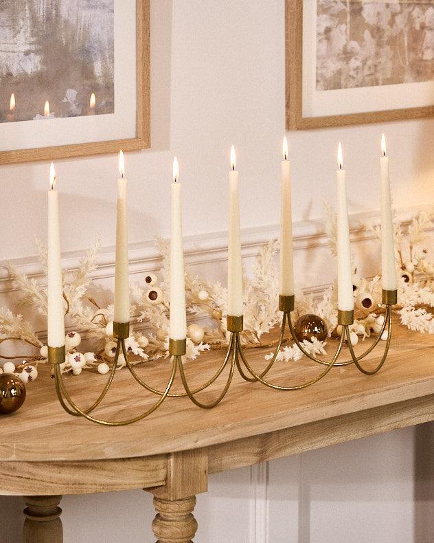 Ornate Golden Wave Candle Holder