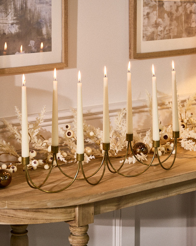 Ornate Golden Wave Candle Holder