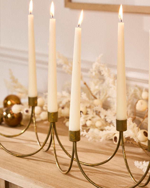 Ornate Golden Wave Candle Holder