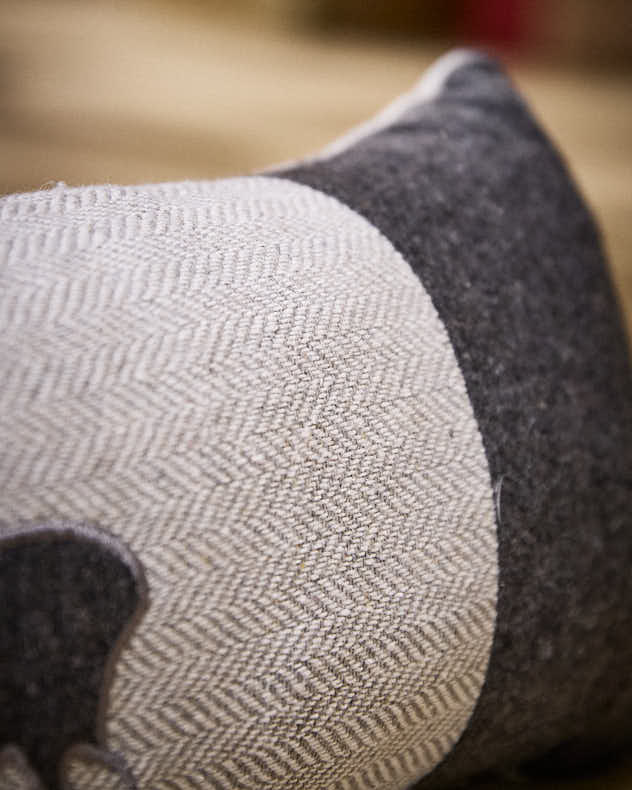 Grey Tweed Stag Draught Excluder