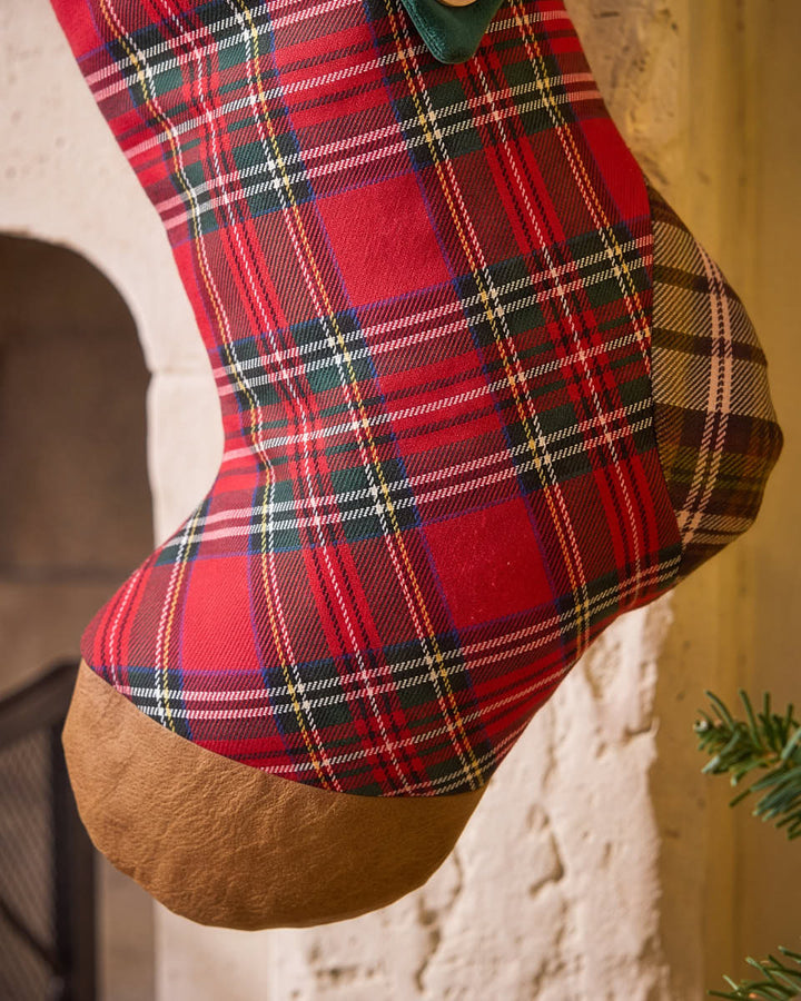 Red Tartan Patchwork Stocking
