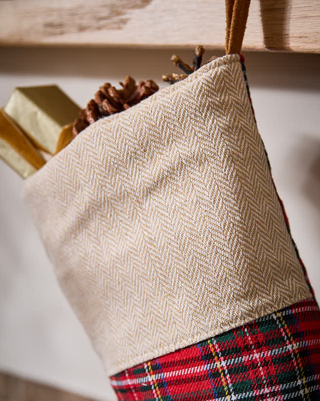 Red Tartan Patchwork Stocking