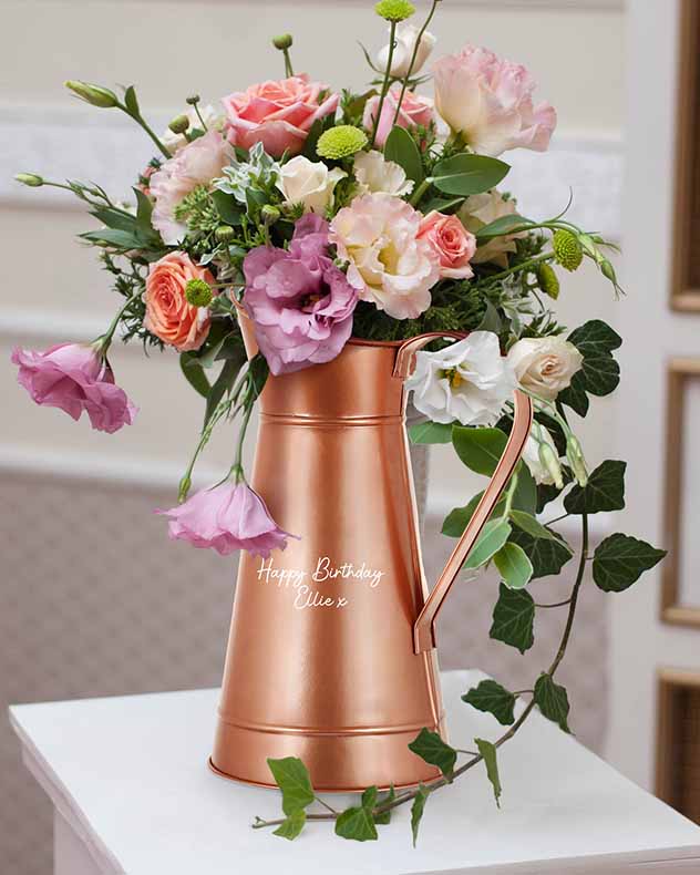 Personalised 7th Anniversary Copper Jug Gift