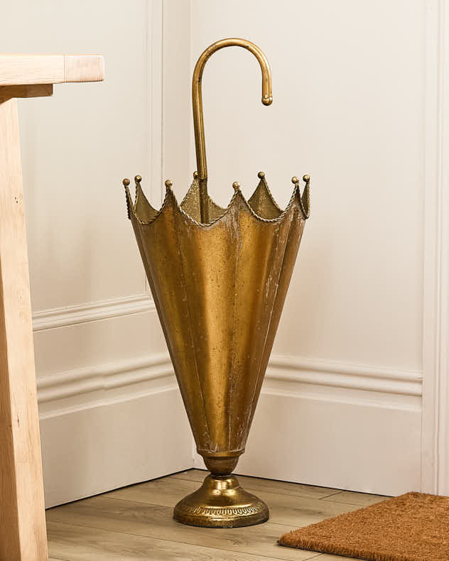 Gold Effect Umbrella Stand