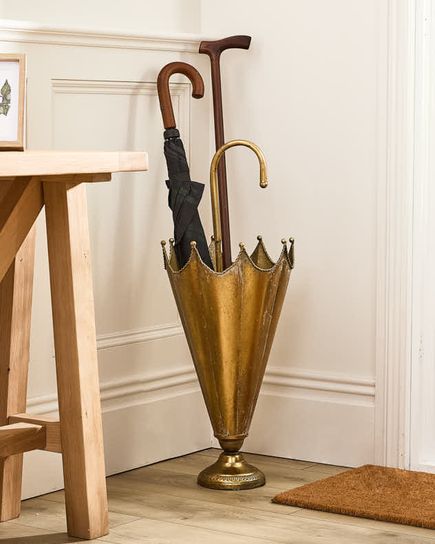 Gold Effect Umbrella Stand