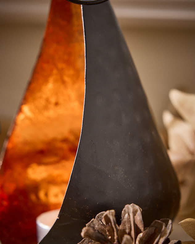 Set of 2 Copper Hanging Candle Holders