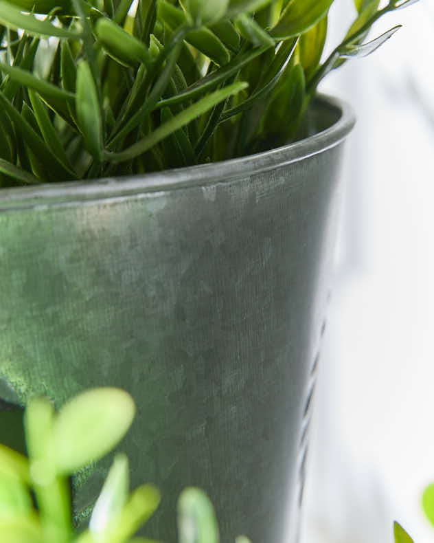 Vintage Zinc Heart Herb Planter