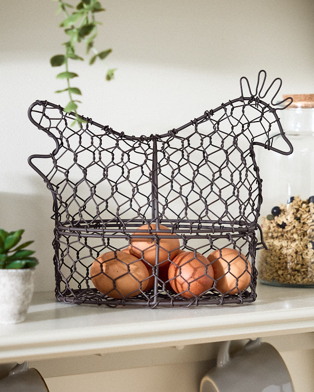 Farmhouse Hen Egg Basket