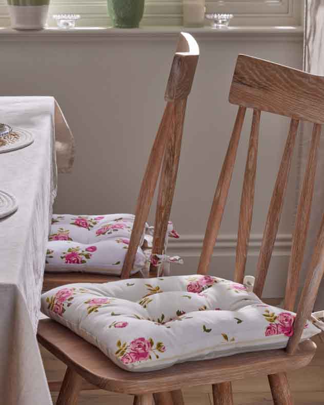 Seat Pads - Set of 4 Helmsley Blush Seat Pads