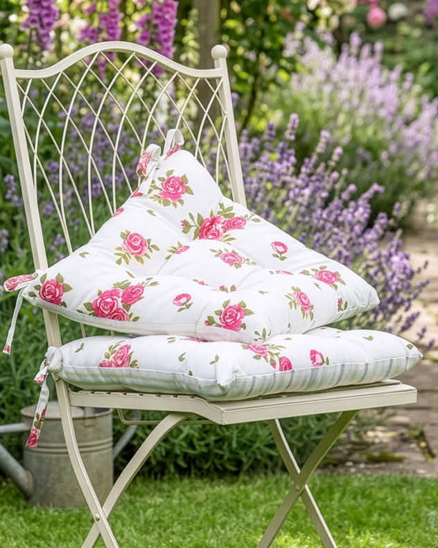 Set 2 Helmsley Blush Garden Seat Pads